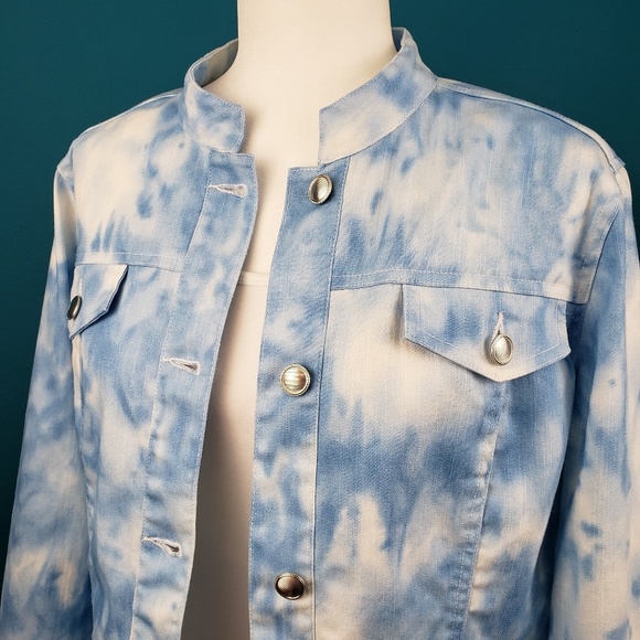 hearts of palm Jackets & Coats Hearts Of Palm Mod Tie Dye Denim